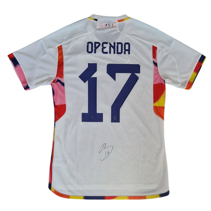 Lois Openda signed Belgium 2022 Away Jersey