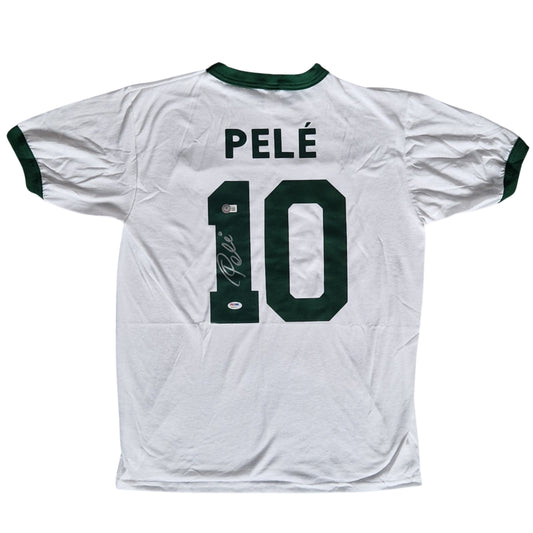 Pele signiertes New York Cosmos Retro Shirt mit BAS Beckett Authentication + PSA / DNA